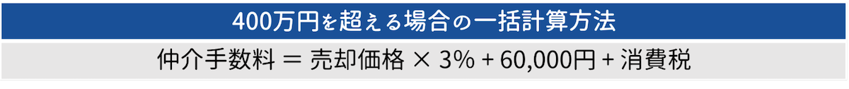 売買価格400万円超の場合