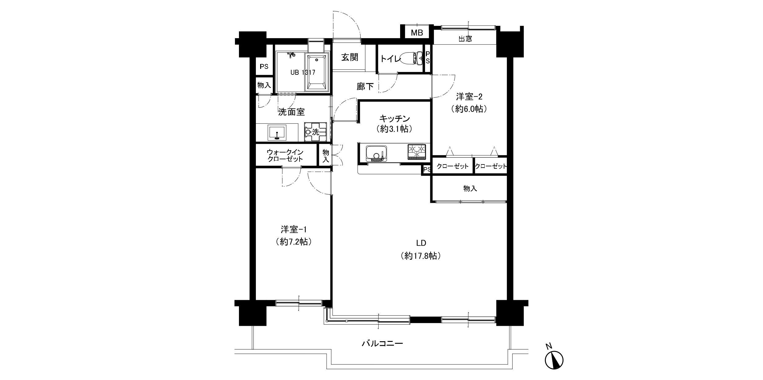 ダイアパレス南町田の間取り