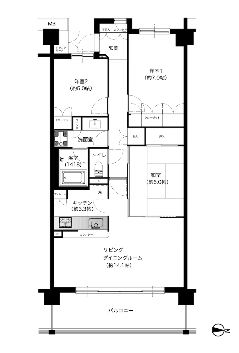 グレーシアガーデン南万騎が原の間取り