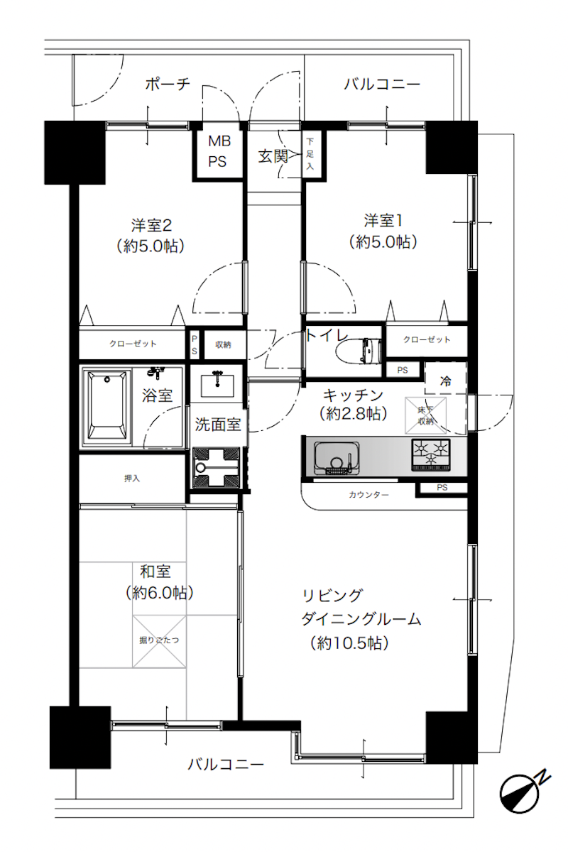 レーベンハイム浦和元町の間取り