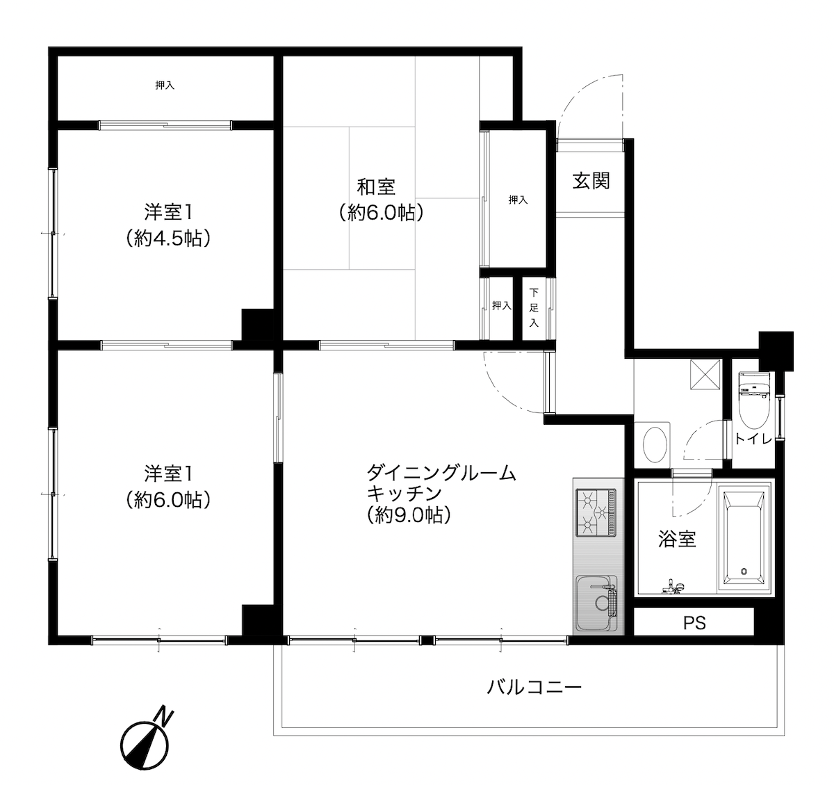 ドミノウラワの間取り