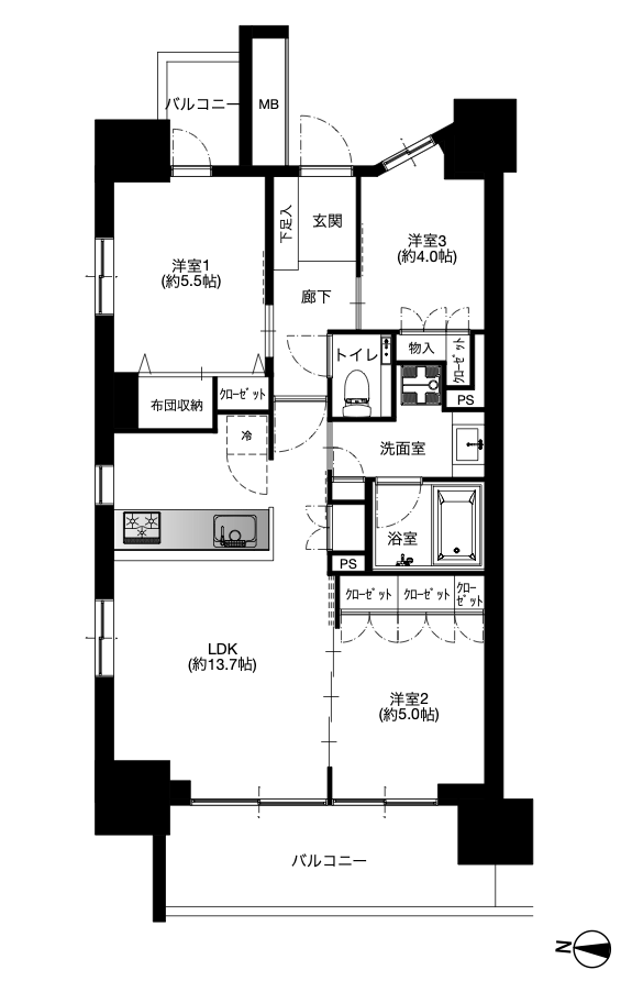 イニシア青砥の間取り図