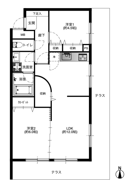 ライオンズマンション日吉第７の間取り