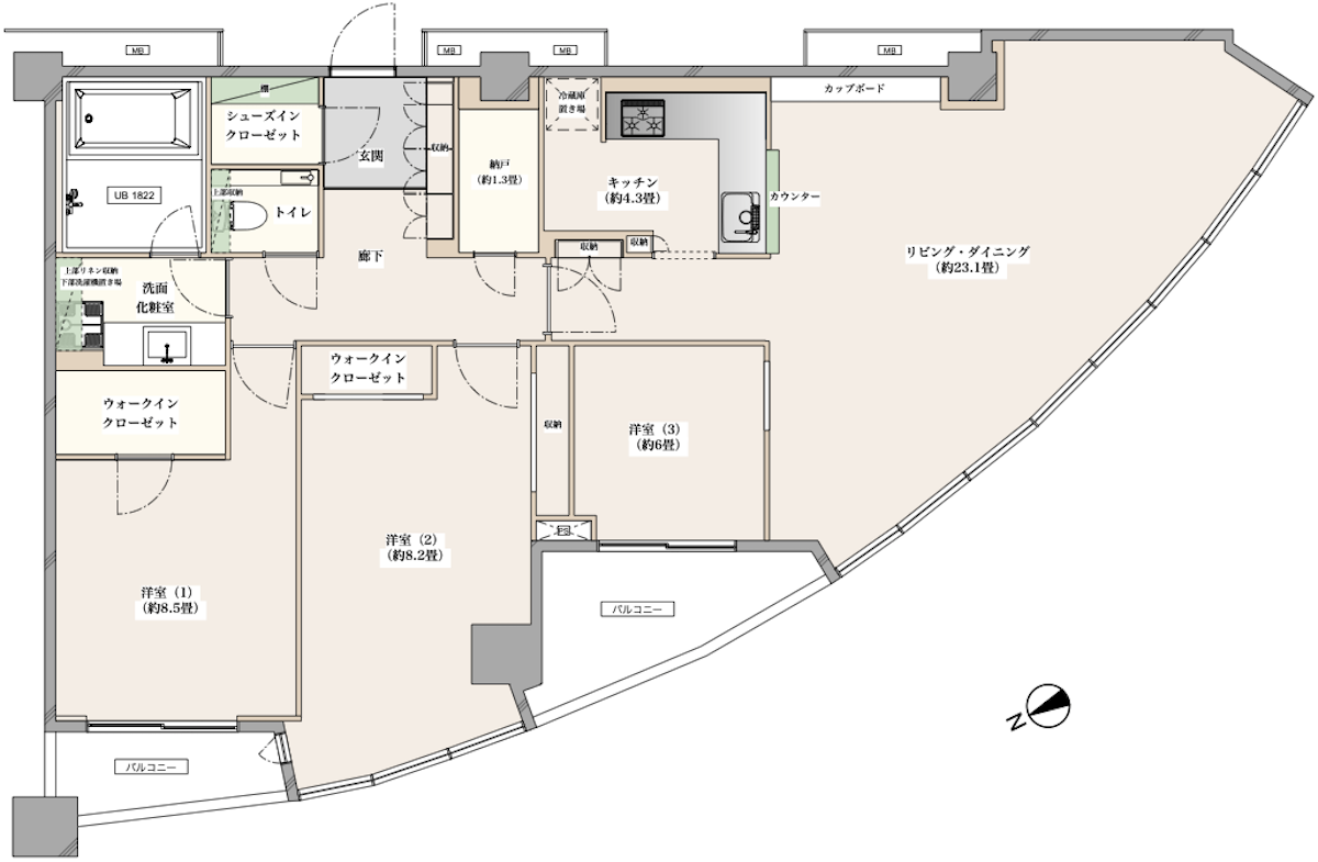 アトラスタワー西新宿　間取り図