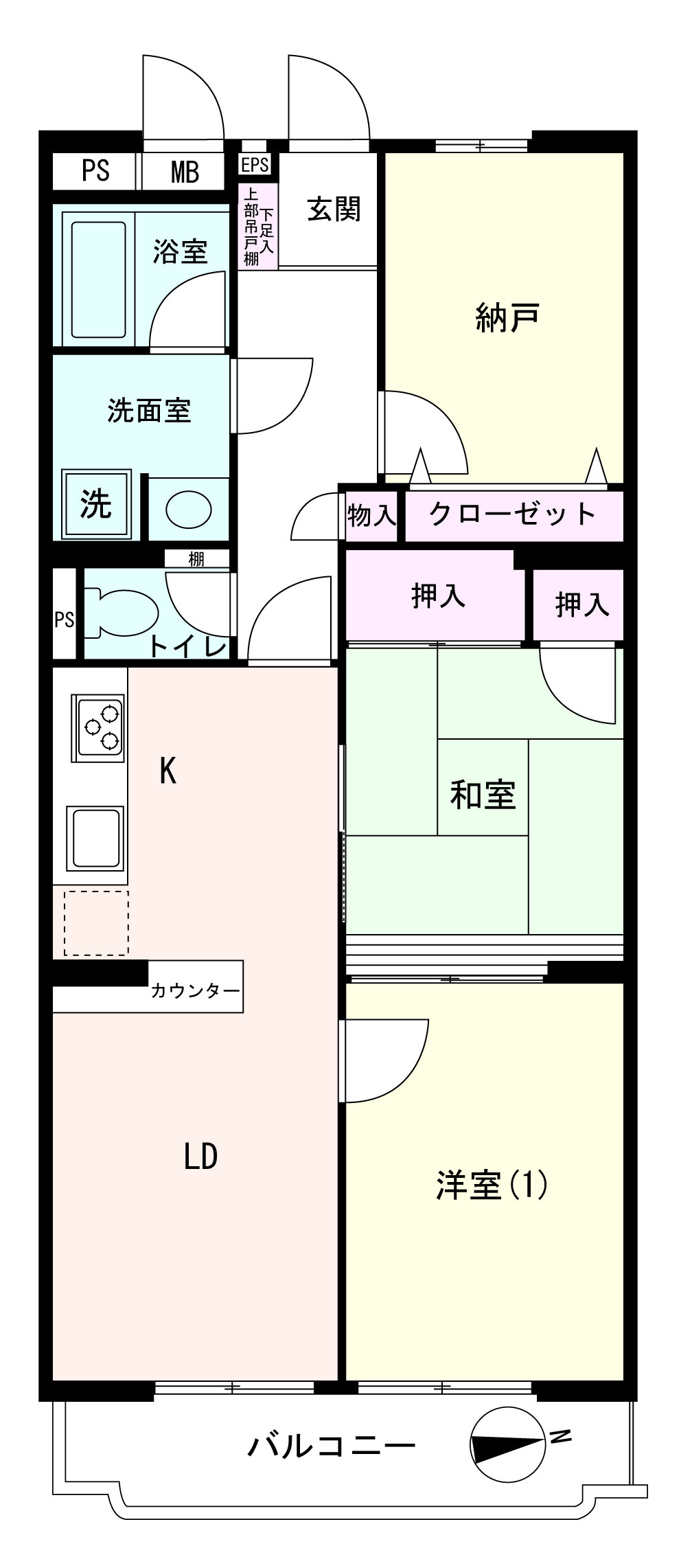 ライオンズマンション市川本八幡の間取り