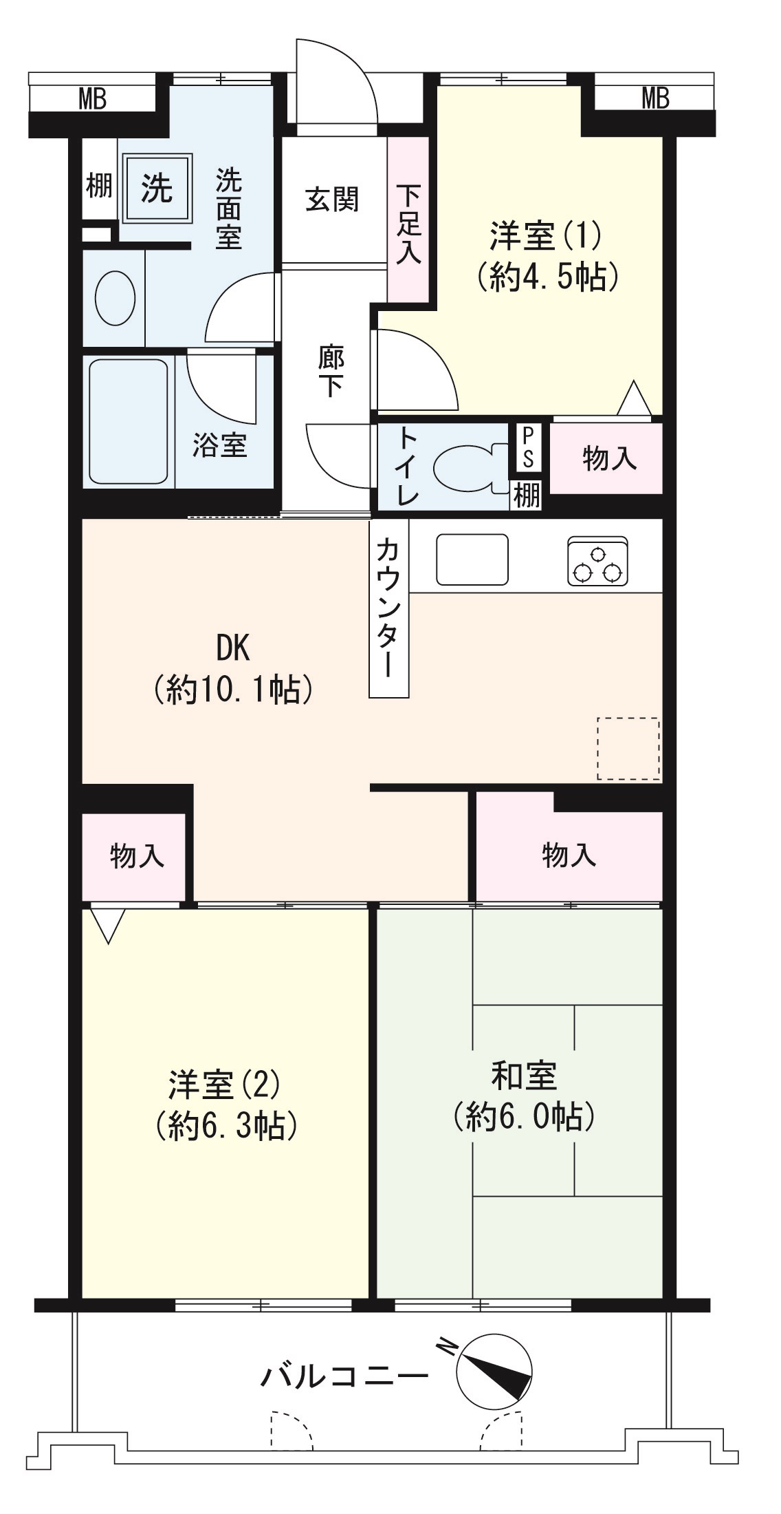 ダイアパレス大宮の間取り