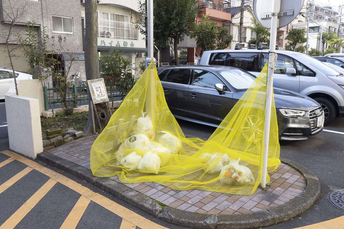 牡丹町住宅のゴミ置き場