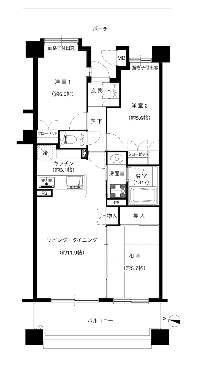 サンクレイドル薬園台弐番館の間取り