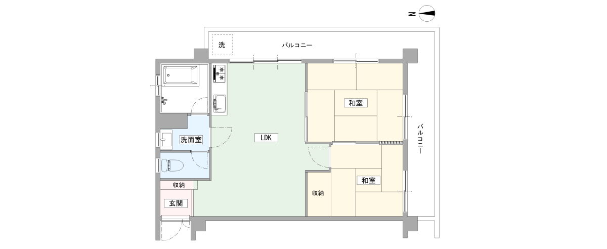 三田コーポの間取り