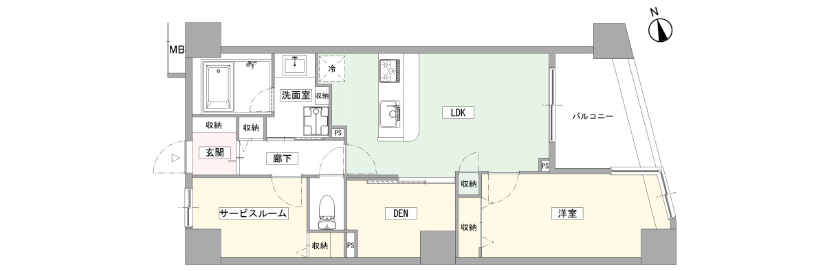 ルピナス大山グランドタワーｉステージの間取り図