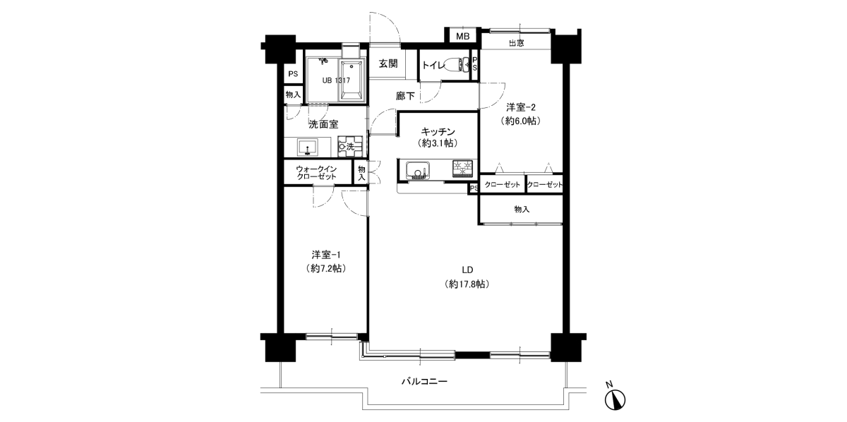 ダイアパレス南町田の間取り図