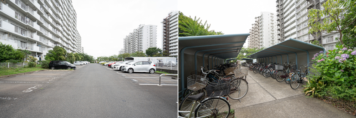 パークフィールドみさと4街区2号棟の駐車場