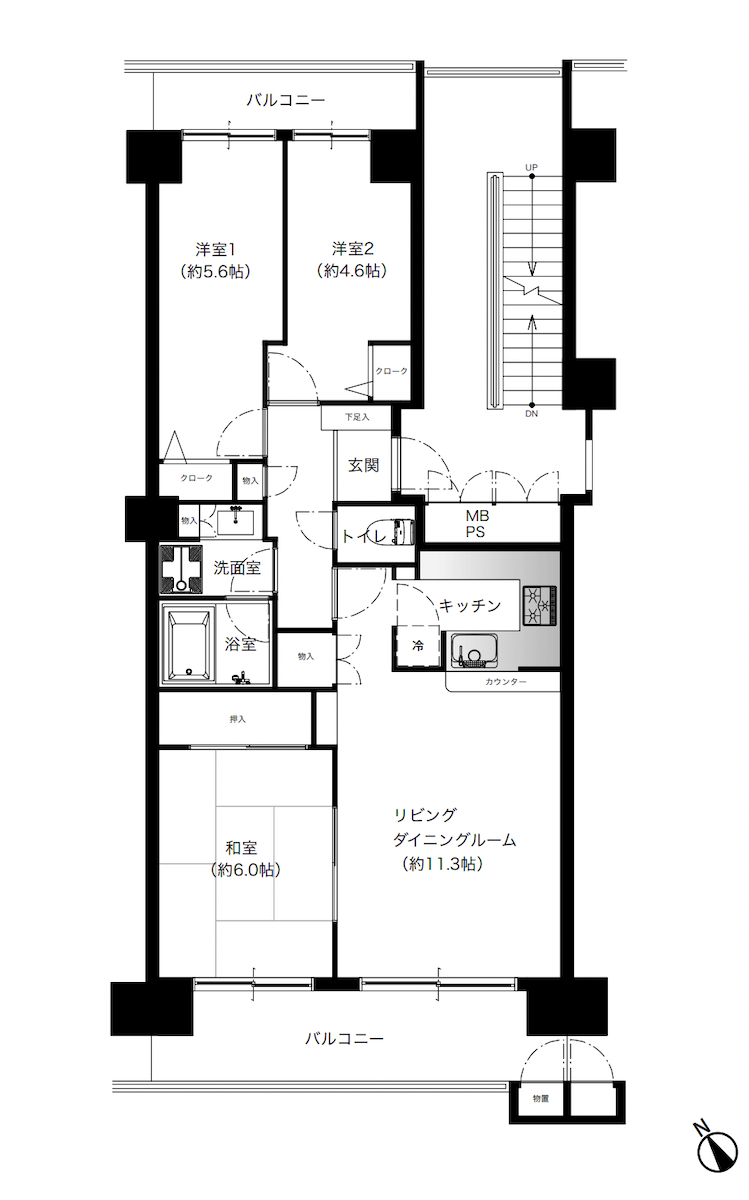 船橋ビレジの間取り図