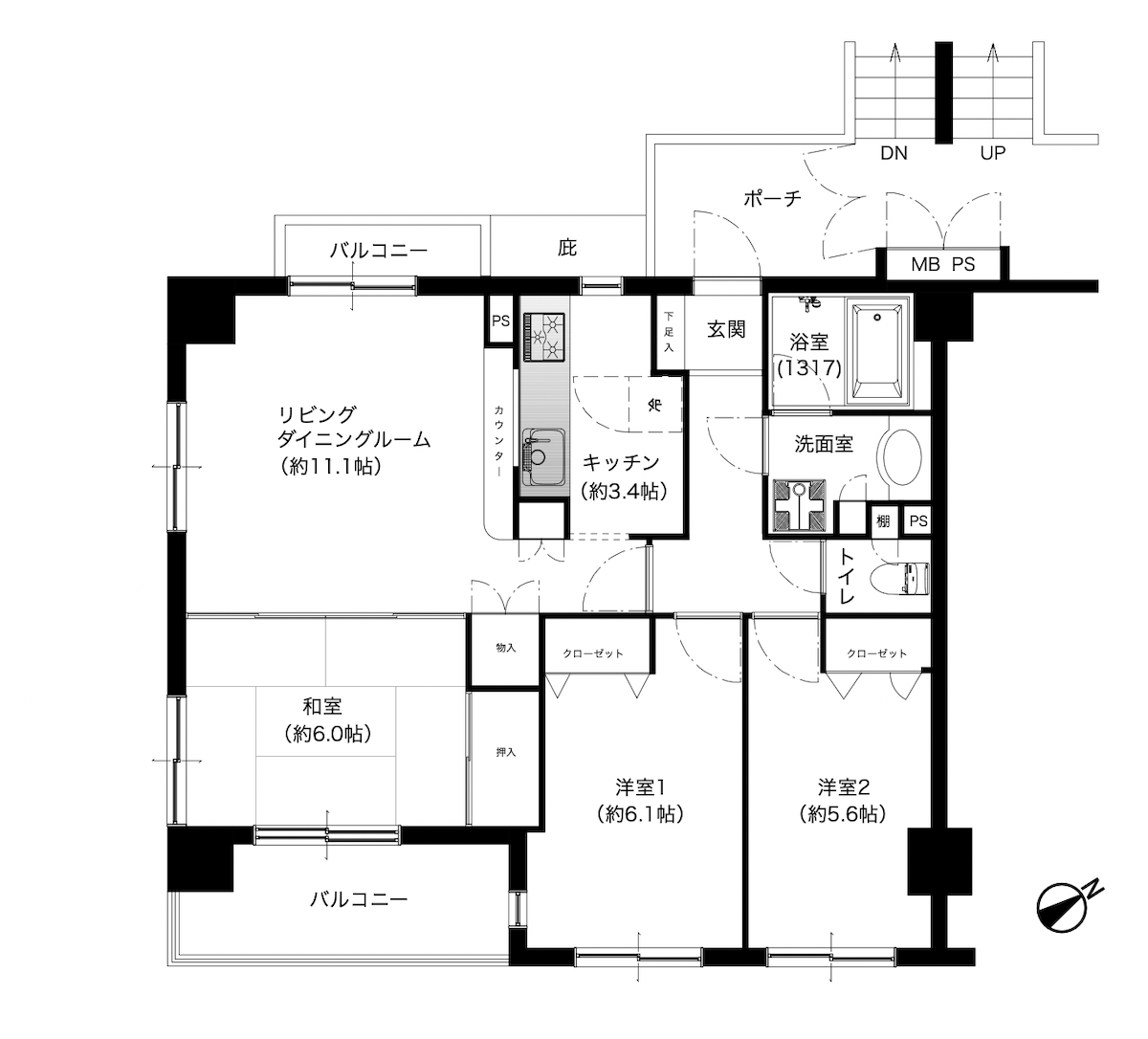 ヴェラハイツ成増の間取り図