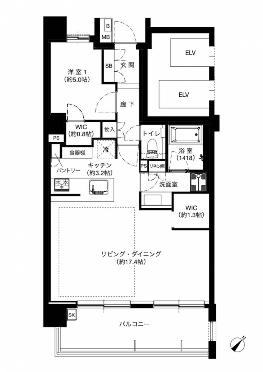 ザ・パークハウス東雪谷　間取り図