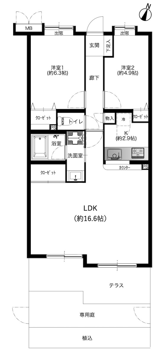 朝日パリオ保谷の間取り図