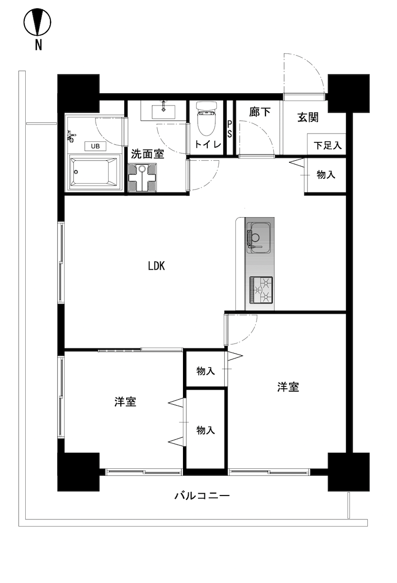 マンション東陽の間取り