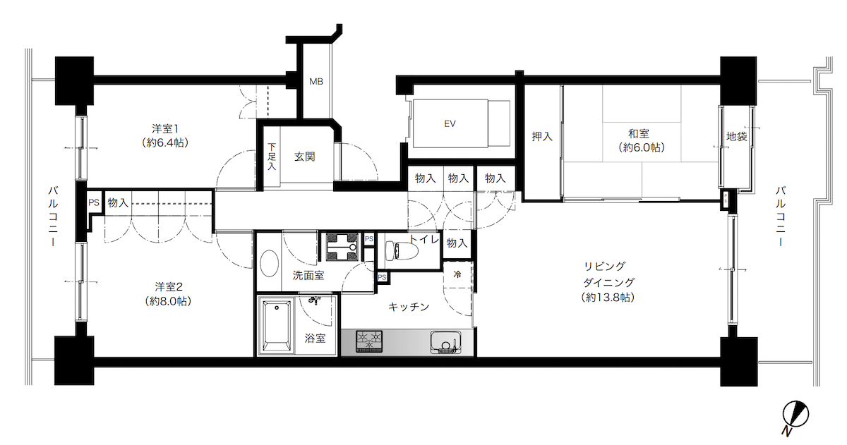 上星川ガーデンコートの間取り