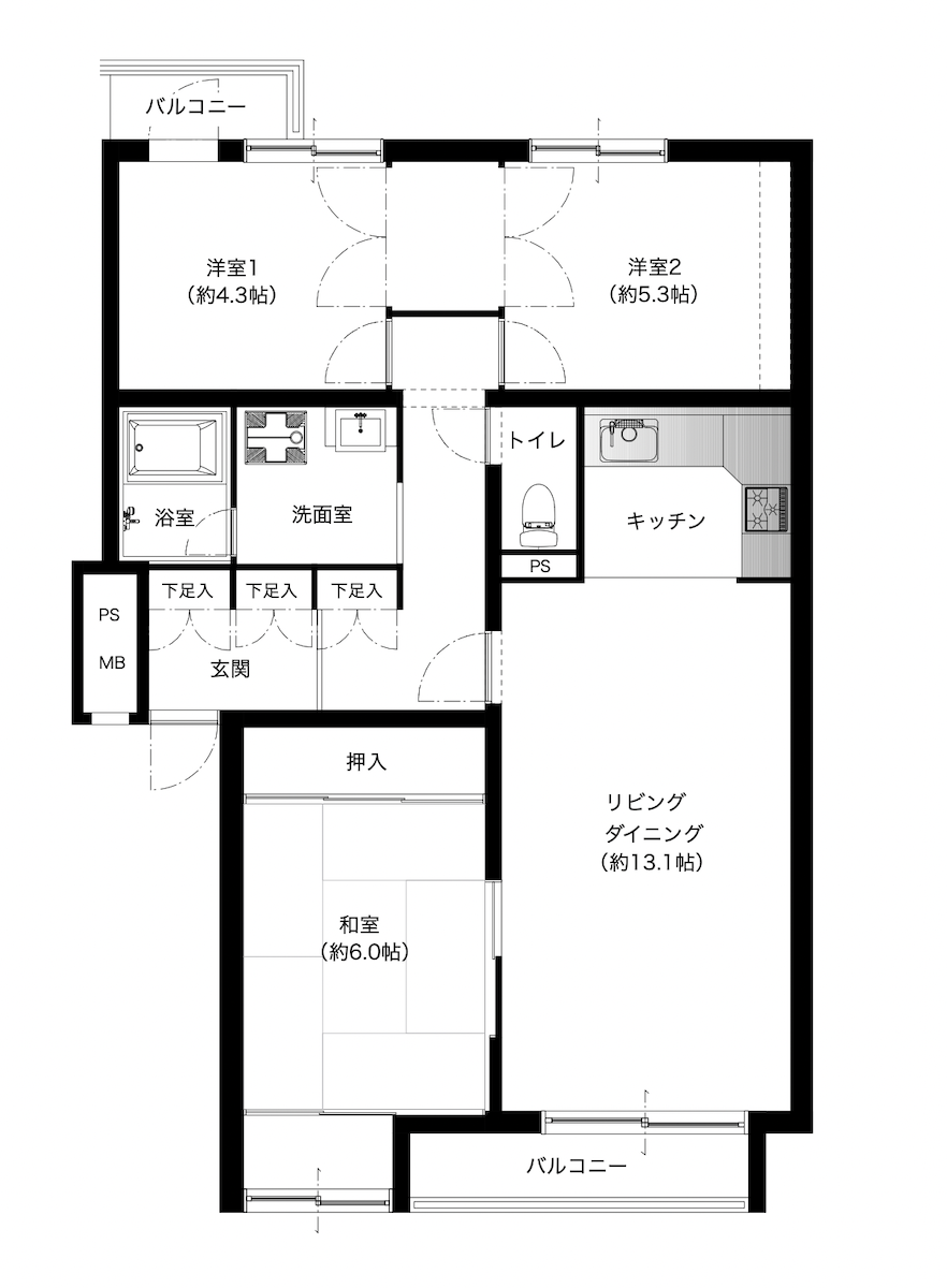 ソルクレスト大倉山の間取り図