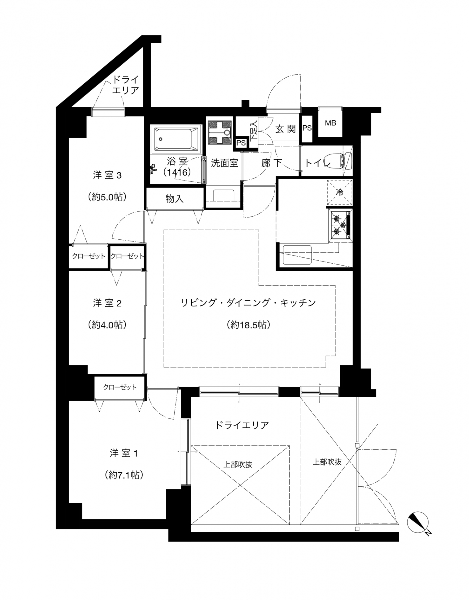 オープンレジデンシア本駒込六丁目の間取り図