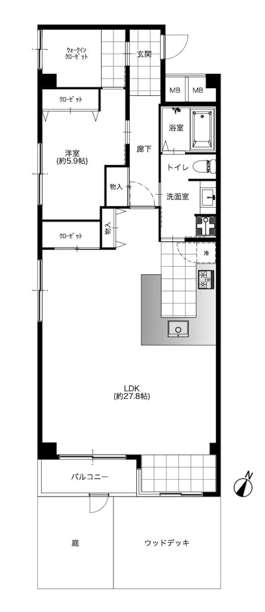 東寺尾ハイツの間取り