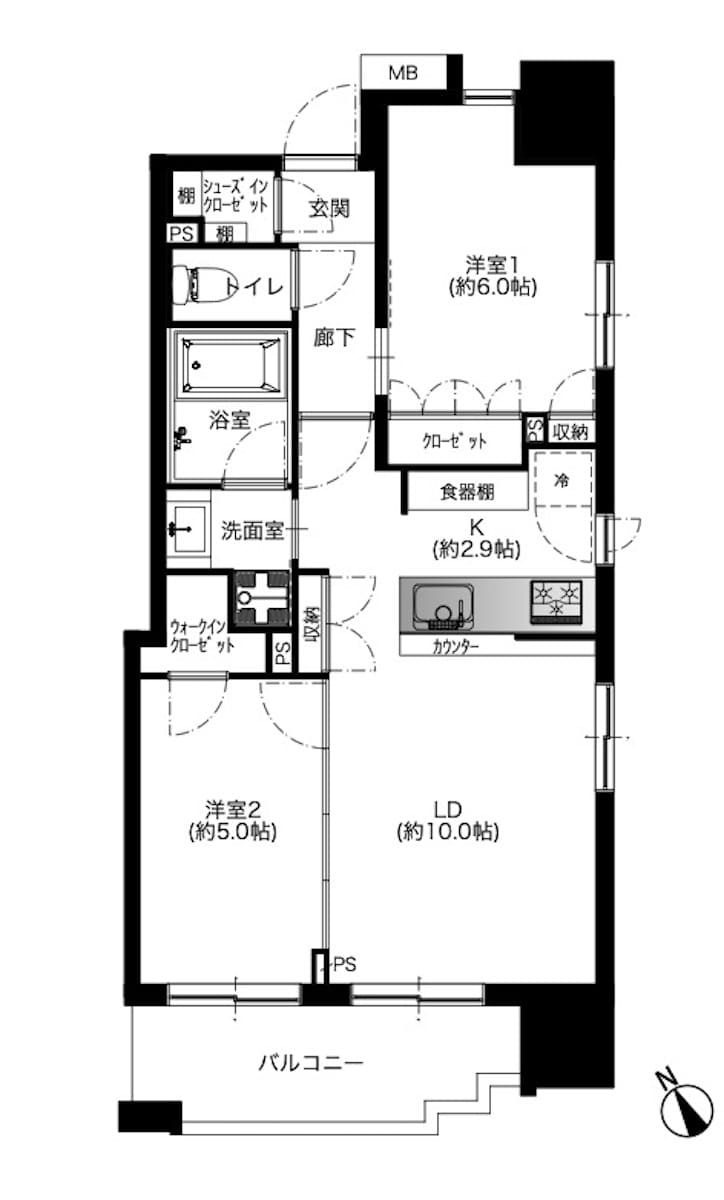 リリーゼ五反田の間取り