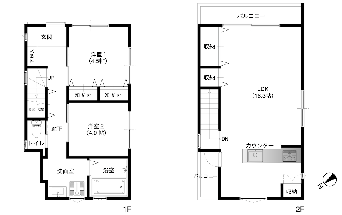 調布市深大寺東町戸建の間取り