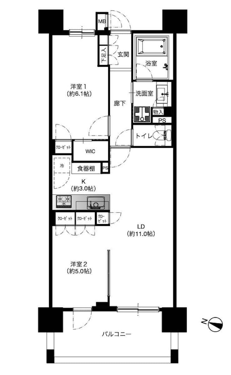 プレシス横濱山下町の間取り