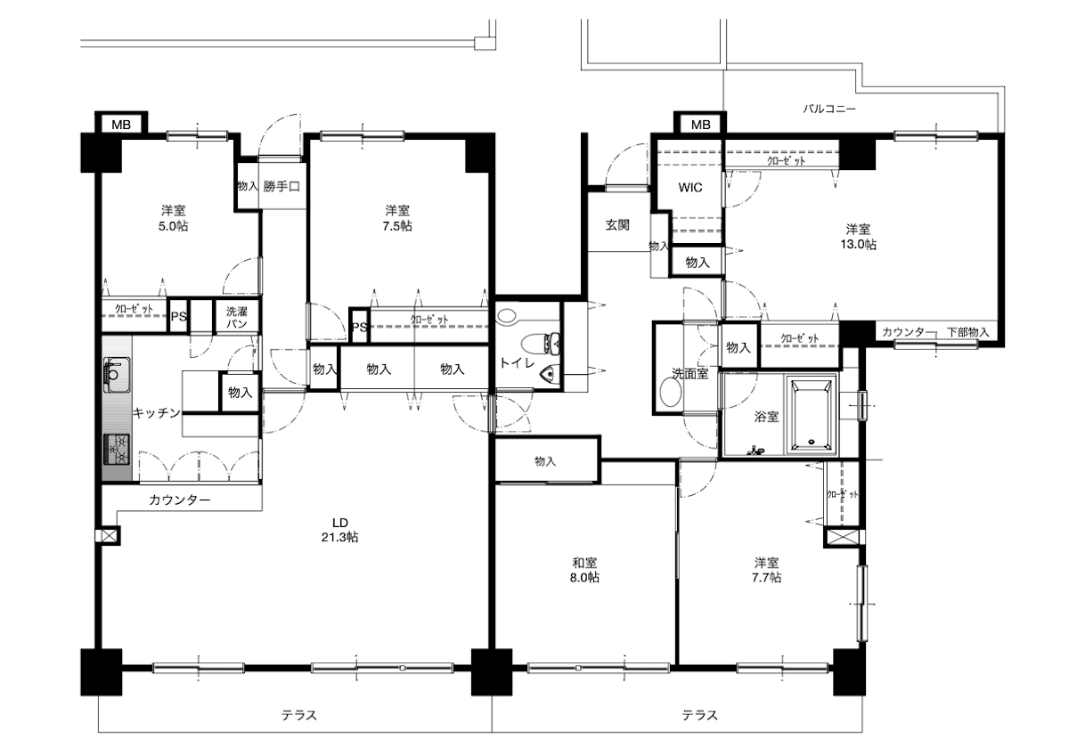 ロイヤルシャトー片倉町の間取り図