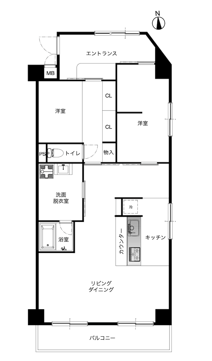 藤和浦和コープ　２０７号間取り