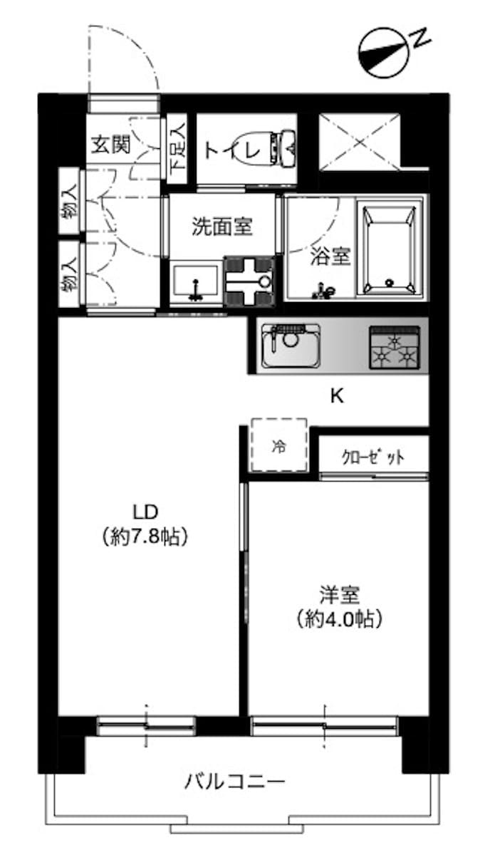 高井戸永谷マンションの間取り図