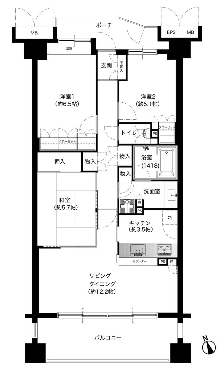 びゅうパルク戸田公園の間取り図