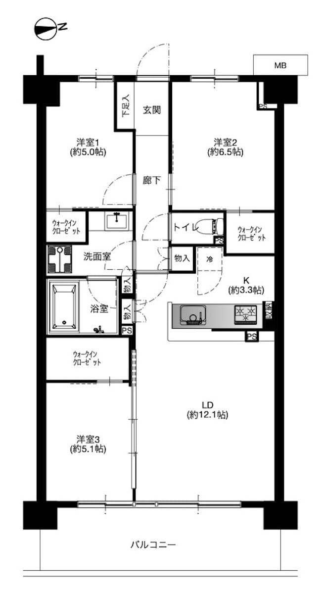 ザ・パークハウス花小金井フロントの間取り図