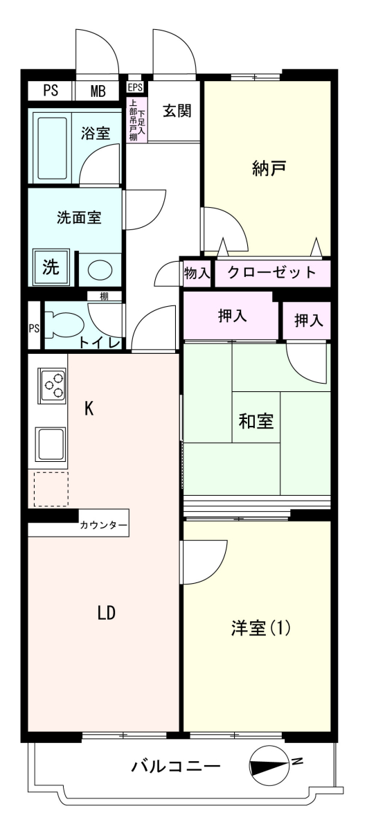 ライオンズマンション市川本八幡の間取り