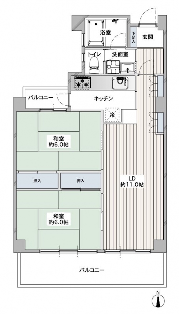 鷺沼スカイドエリングA棟　間取り図