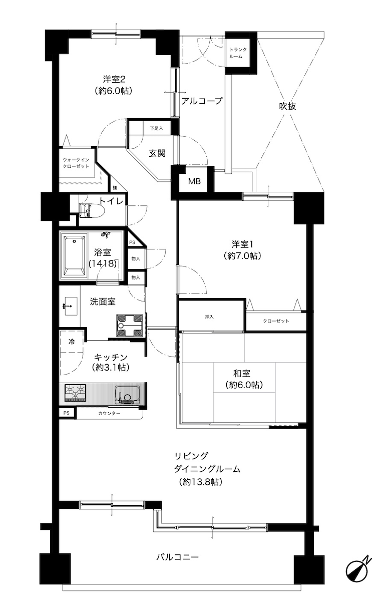 ライフヴィラ逗子の間取り